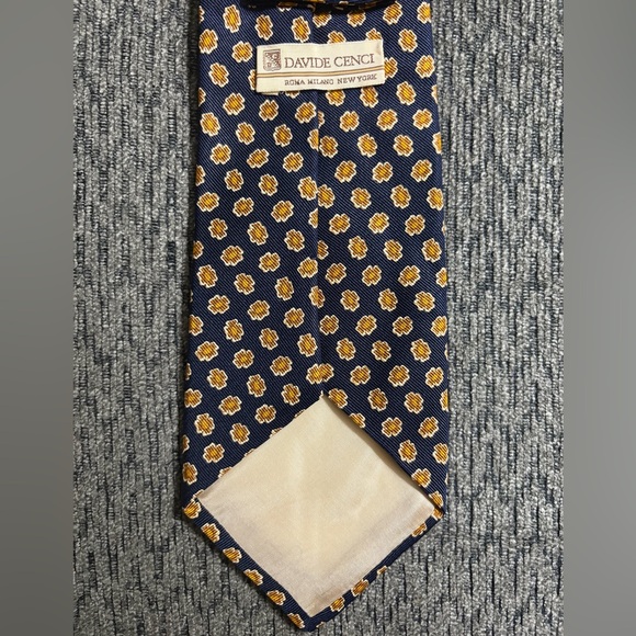 Vintage Davide Cenci 100% Silk Mens Tie - Picture 3 of 6